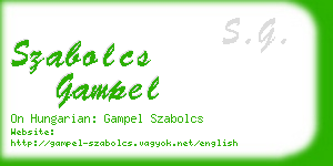 szabolcs gampel business card